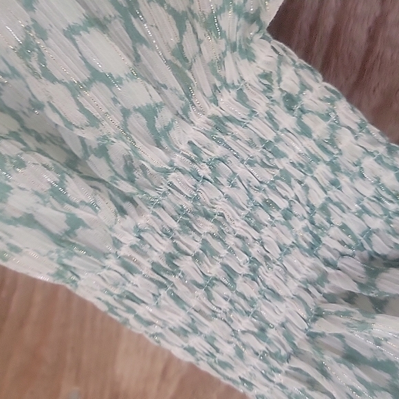 Rebecca Taylor Ikat Leaf Smocked Dress Size XSmall - Picture 5 of 9